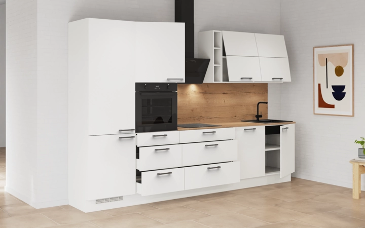 möbelnavi Küchen-Zeile 330 cm mit E-Geräten Planung 3 4