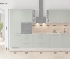 möbelnavi Küchen-Zeile 330 cm mit E-Geräten Planung 3 5