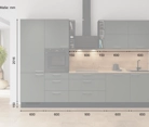 möbelnavi Küchen-Zeile 330 cm mit E-Geräten Planung 3 5