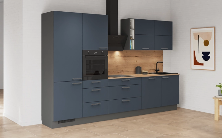 möbelnavi Küchen-Zeile 330 cm mit E-Geräten Planung 3 1