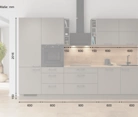 möbelnavi Küchen-Zeile 330 cm mit E-Geräten Planung 3 5
