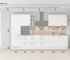 möbelnavi Küchen-Zeile 360 cm mit E-Geräten Planung 3 5