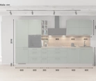 möbelnavi Küchen-Zeile 360 cm mit E-Geräten Planung 3 5