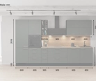 möbelnavi Küchen-Zeile 360 cm mit E-Geräten Planung 3 5