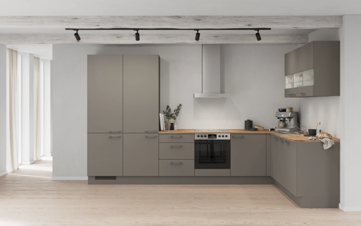 möbelnavi L-Küche 366,6 cm x 246,6 mit E-Geräten Planung 4 0