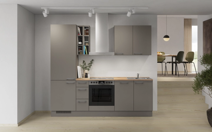 möbelnavi Küchen-Zeile 240 cm mit E-Geräten Planung 4 0