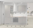 möbelnavi Küchen-Zeile 240 cm mit E-Geräten Planung 4 5