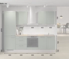 möbelnavi Küchen-Zeile 270 cm mit E-Geräten Planung 4 5