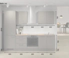 möbelnavi Küchen-Zeile 270 cm mit E-Geräten Planung 4 5