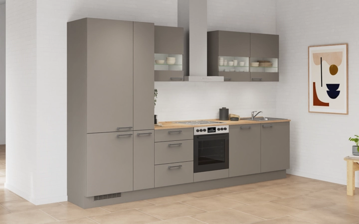möbelnavi Küchen-Zeile 330 cm mit E-Geräten Planung 4 1