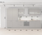 möbelnavi Küchen-Zeile 360 cm mit E-Geräten Planung 4 5