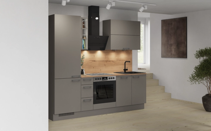 möbelnavi Küchen-Zeile 240 cm mit E-Geräten Planung 5 1