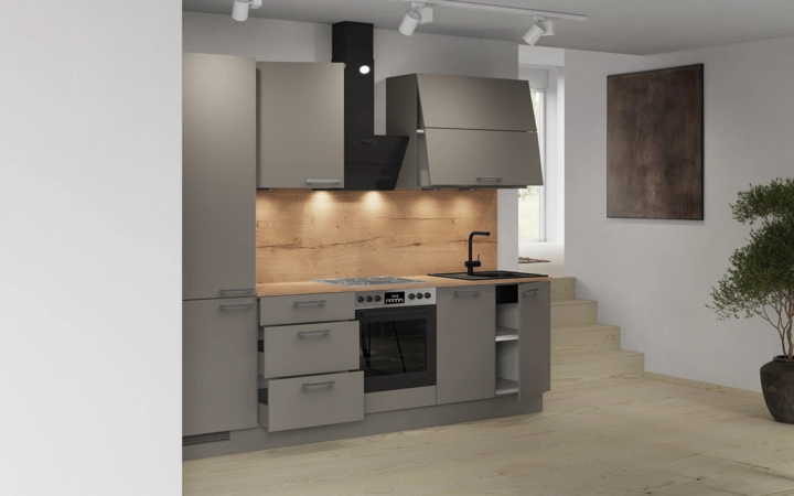 möbelnavi Küchen-Zeile 270 cm mit E-Geräten Planung 5 4