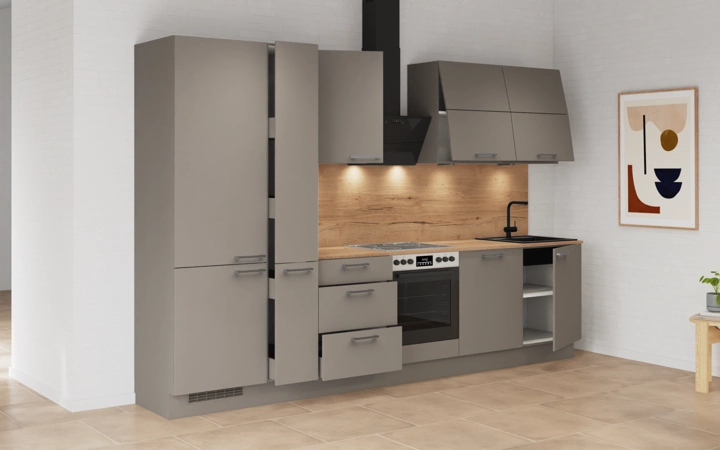 möbelnavi Küchen-Zeile 330 cm mit E-Geräten Planung 5 4