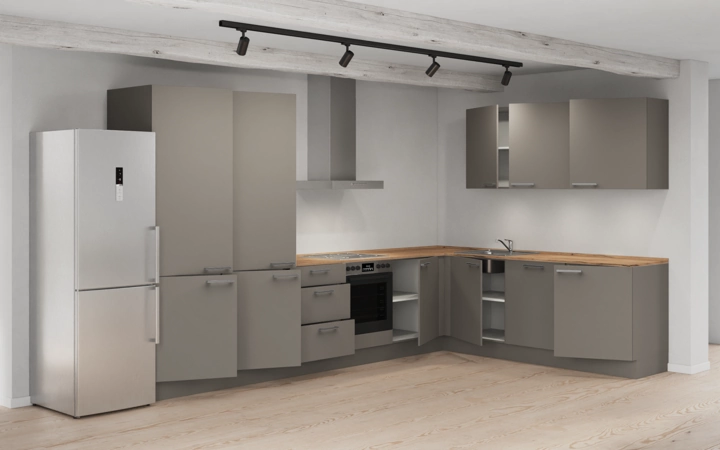 möbelnavi L-Küche 366,6 cm x 246,6 mit E-Geräten Planung 6 4