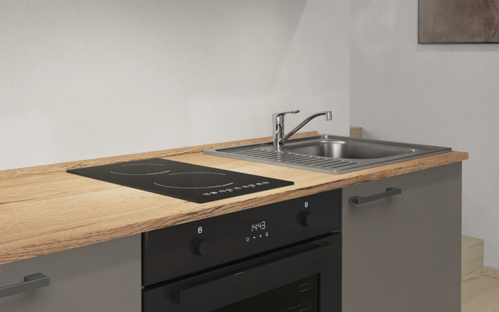 möbelnavi Küchen-Zeile 180 cm mit E-Geräten Planung 6 3