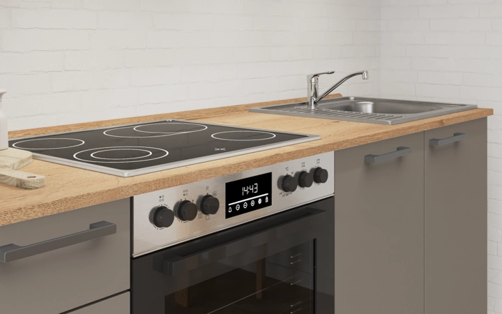 möbelnavi Küchen-Zeile 240 cm mit E-Geräten Planung 6 3