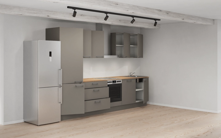 möbelnavi Küchen-Zeile 330 cm mit E-Geräten Planung 6 4
