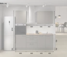 möbelnavi Küchen-Zeile 210 cm mit E-Geräten Planung 7 5