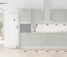 möbelnavi Küchen-Zeile 270 cm mit E-Geräten Planung 7 5