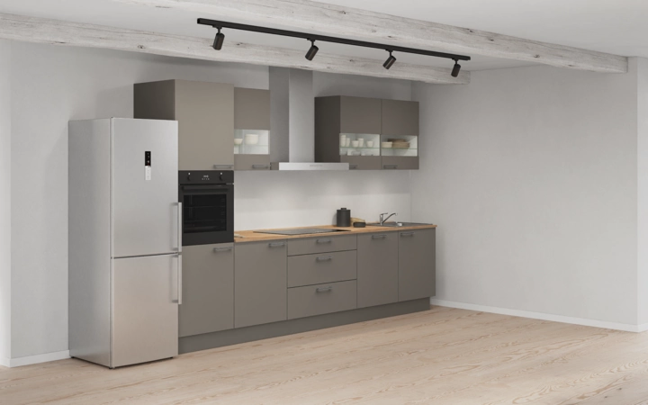 möbelnavi Küchen-Zeile 330 cm mit E-Geräten Planung 7 1