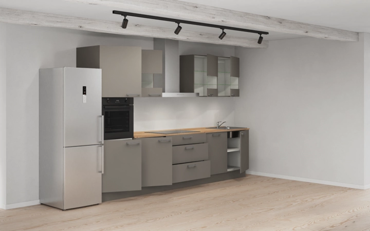 möbelnavi Küchen-Zeile 330 cm mit E-Geräten Planung 7 4