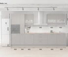möbelnavi Küchen-Zeile 360 cm mit E-Geräten Planung 7 5