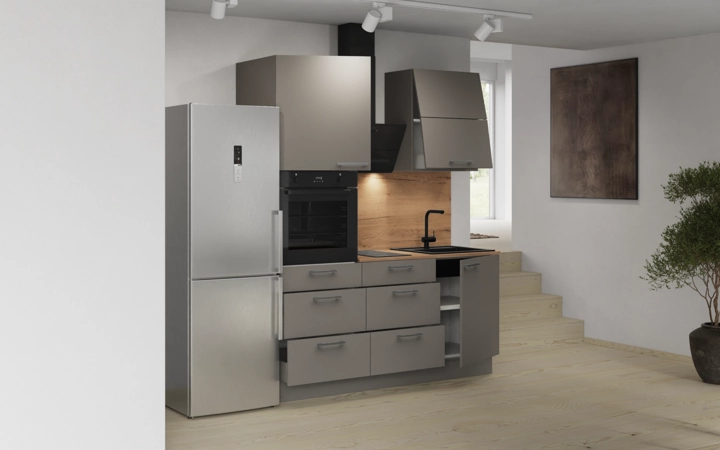 möbelnavi Küchen-Zeile 180 cm mit E-Geräten Planung 8 4