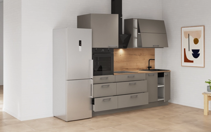 möbelnavi Küchen-Zeile 240 cm mit E-Geräten Planung 8 4