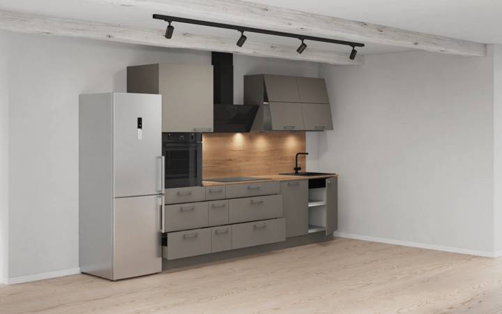 möbelnavi Küchen-Zeile 300 cm mit E-Geräten Planung 8 4