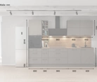 möbelnavi Küchen-Zeile 300 cm mit E-Geräten Planung 8 5