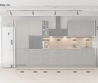 möbelnavi Küchen-Zeile 360 cm mit E-Geräten Planung 8 5