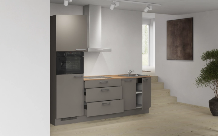 möbelnavi Küchen-Zeile 240 cm mit E-Geräten Planung 9 4