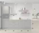 möbelnavi Küchen-Zeile 270 cm mit E-Geräten Planung 9 5