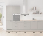 möbelnavi Küchen-Zeile 330 cm mit E-Geräten Planung 9 5