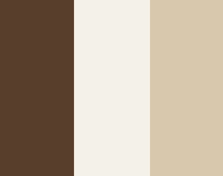 Farbpalette aus Dunkelbraun, Cremeweiß und hellem Beige. Farbpalette aus Dunkelbraun, Cremeweiß und hellem Beige.