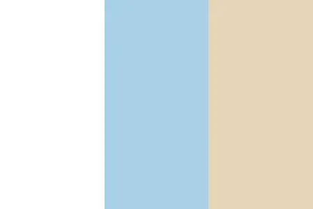 Farbpalette aus Weiß, Hellblau und Sandbeige im frischen Coastal-Fresh-Stil Farbpalette aus Weiß, Hellblau und Sandbeige im frischen Coastal-Fresh-Stil