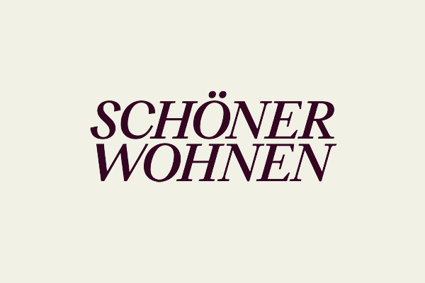 Logo von Schöner Wohnen auf beigem Hintergrund Logo von Schöner Wohnen auf beigem Hintergrund